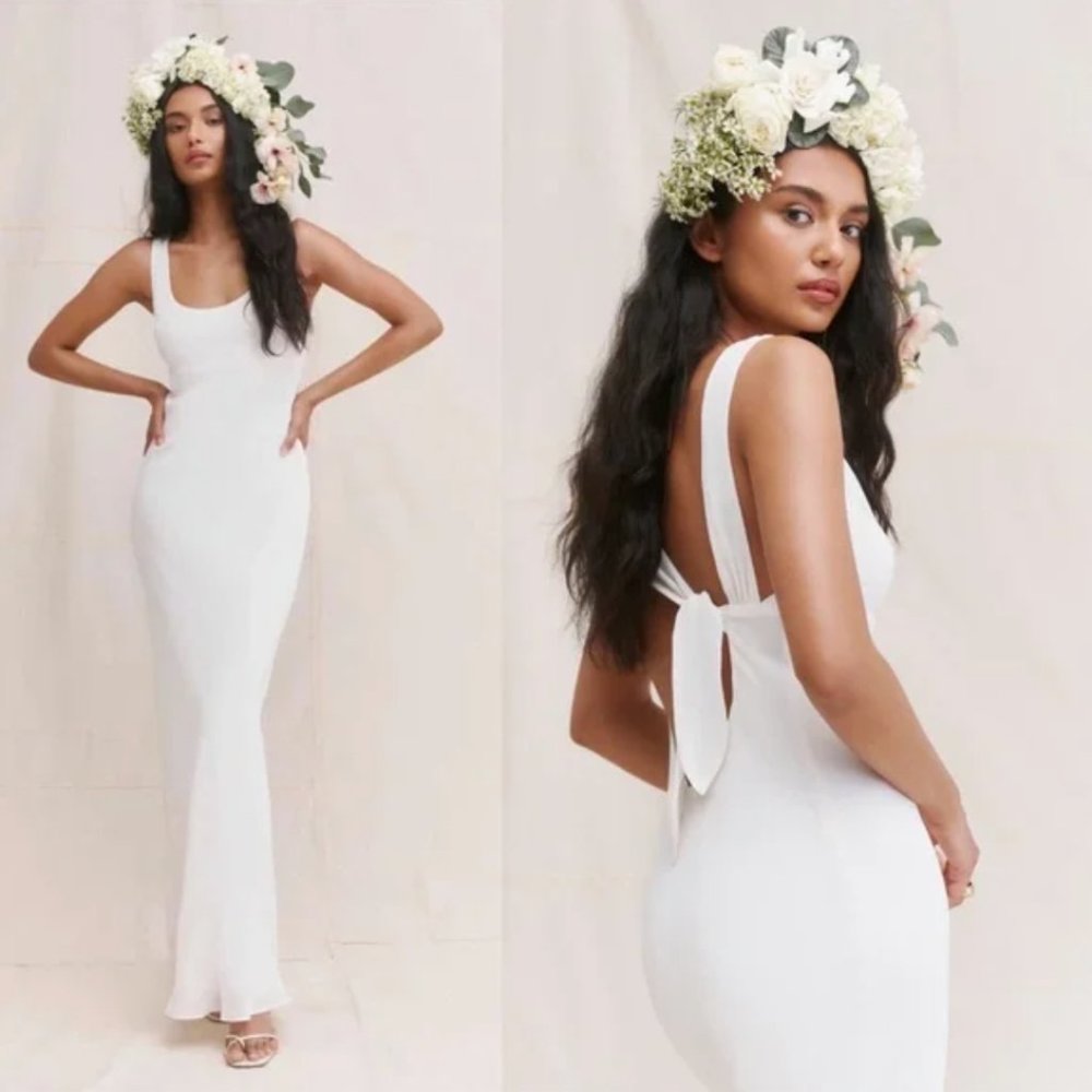 Reformation Barletta Dress in ivory